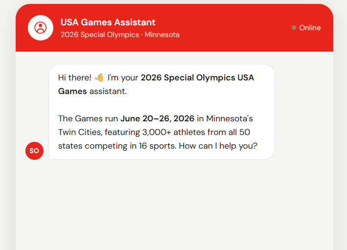 Special Olympics Chatbot